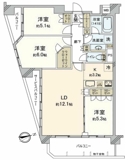 アンビシャス府中武蔵野台（M-49826）の間取り図