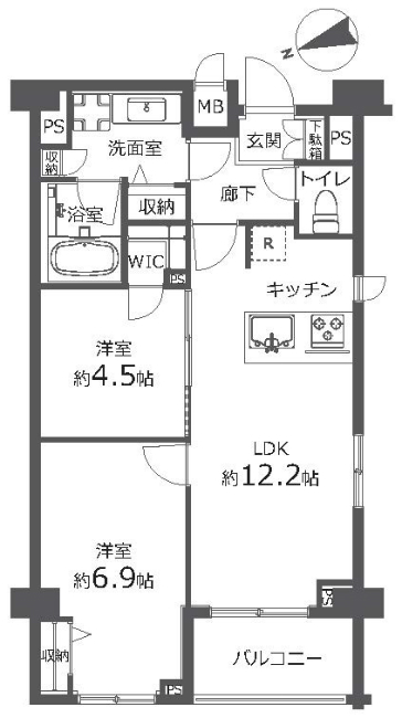 メイクスデザイン府中（東府中駅・M-49847）の間取り図