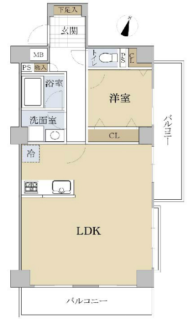 府中武蔵野オリエントコート（北府中駅・M-49858）の間取り図