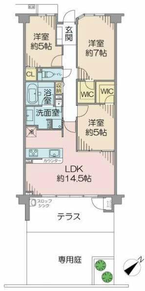 リビオ武蔵野台ヴェールフィーネ（M-49894）の間取り図
