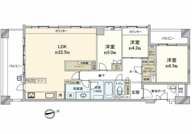ライオンズ府中武蔵野台（M-49895）の間取り図