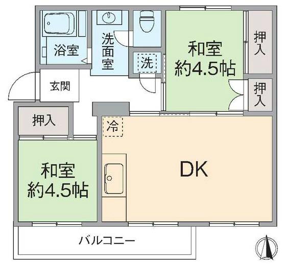 府中日鋼団地（分倍河原駅・M-49899）の間取り図