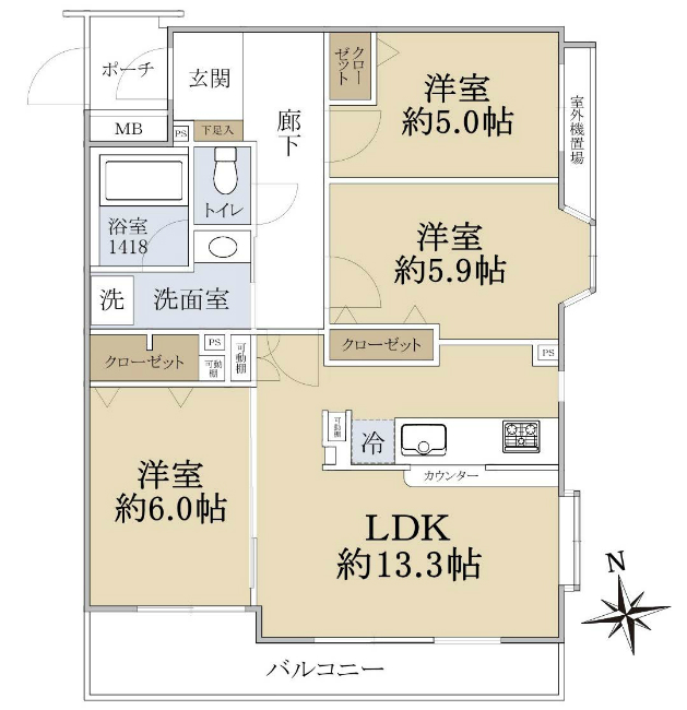 レクセルマンション府中（M-49901）の間取り図