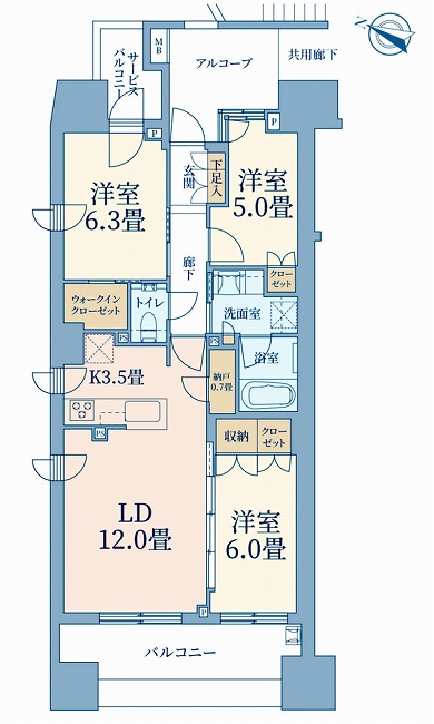 プラウド府中パサージュ（M-49926）の間取り図
