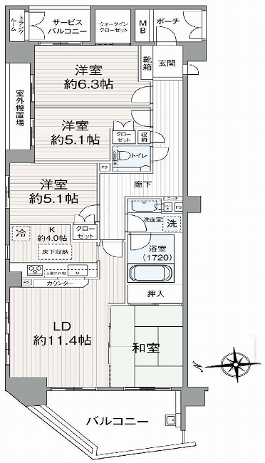 武蔵野台ヒルズ（M-49934）の間取り図