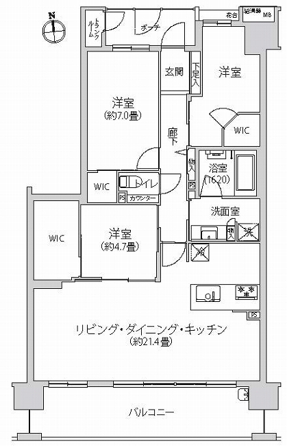 エフユニバース（北府中駅・M-49941）の間取り図