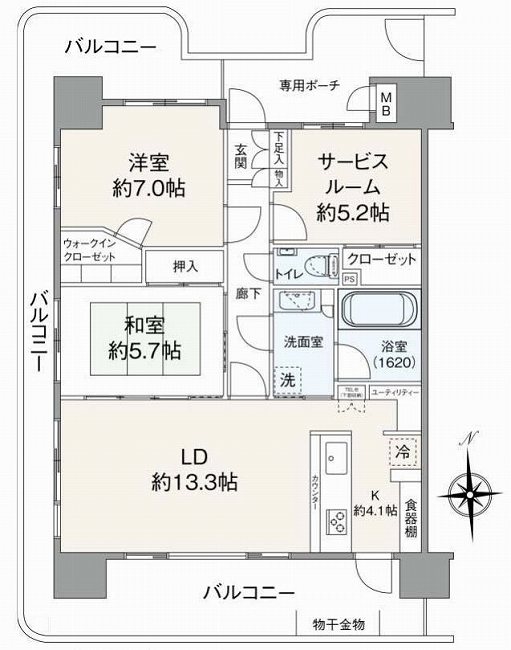 ミオカステーロ府中宮町（M-49968）の間取り図