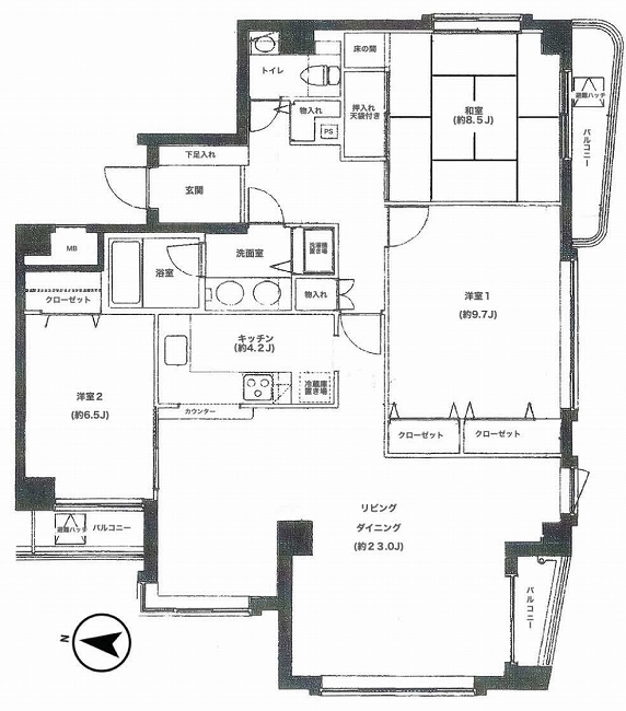 ユニーブル東府中リノヴァス（M-49976）の間取り図