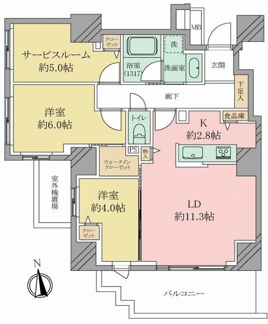 府中テラス八幡町（M-50008）の間取り図