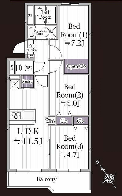 府中サンライズヒル（西府駅・M-50012）の間取り図