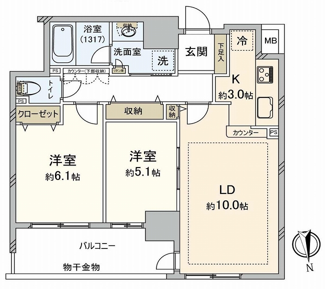 デュオ府中駅前（M-50014）の間取り図