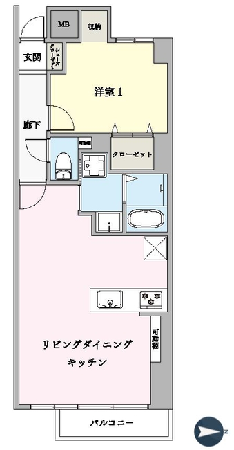 モンシャトーラポール多摩（多磨駅・M-50020）の間取り図