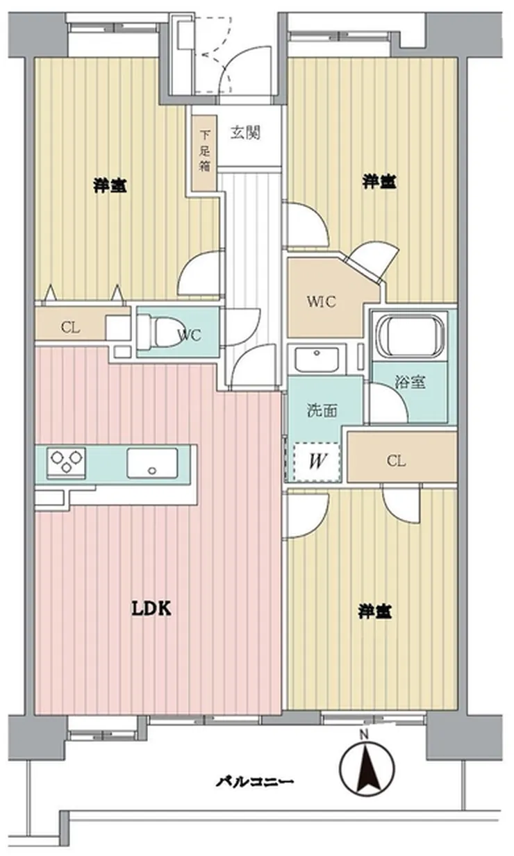 府中グリーンハイツ(晴見町1)3号棟（M-50031）の間取り図