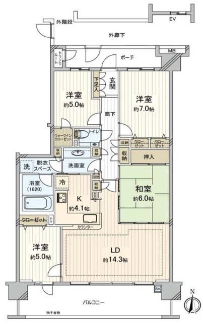 エフユニバース（北府中駅・M-50043）の間取り図
