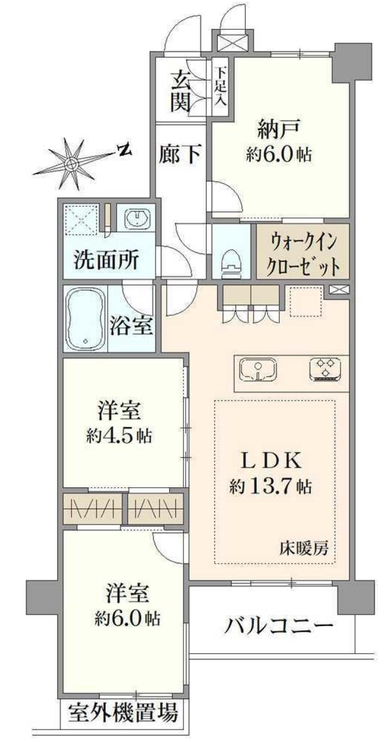 ミオカステーロ府中緑町2（M-50076）の間取り図