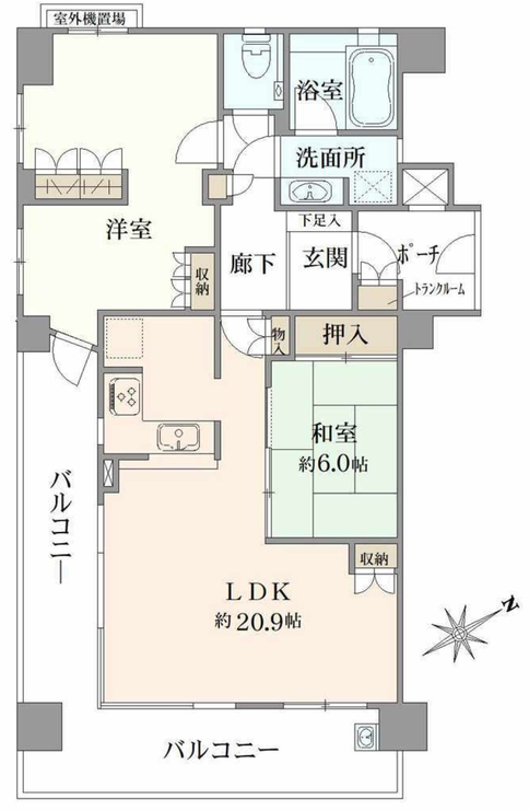 ヒルズ府中天神町ヴェールアリーナ（M-50098）の間取り図