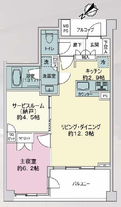 レクセル府中西府（M-50100）の間取り図
