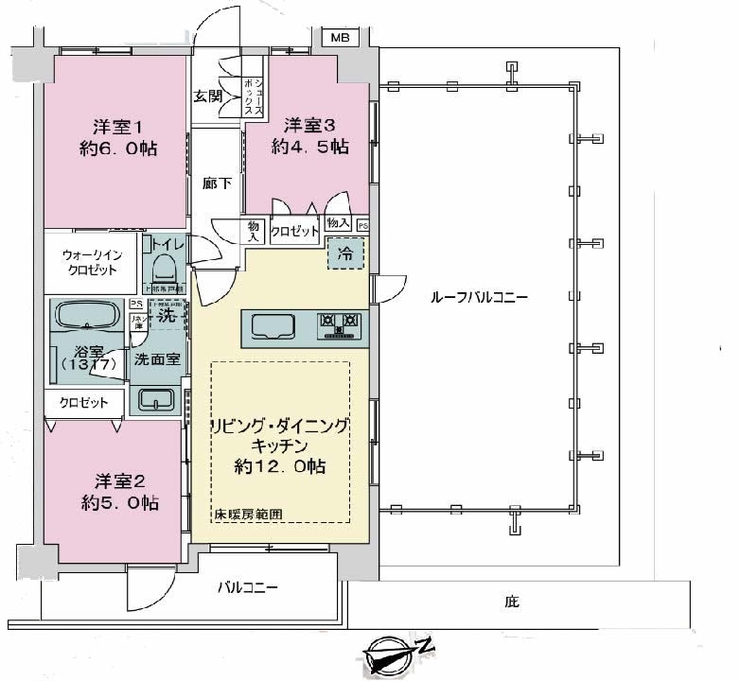 ファインスクェア府中緑町（M-50105）の間取り図
