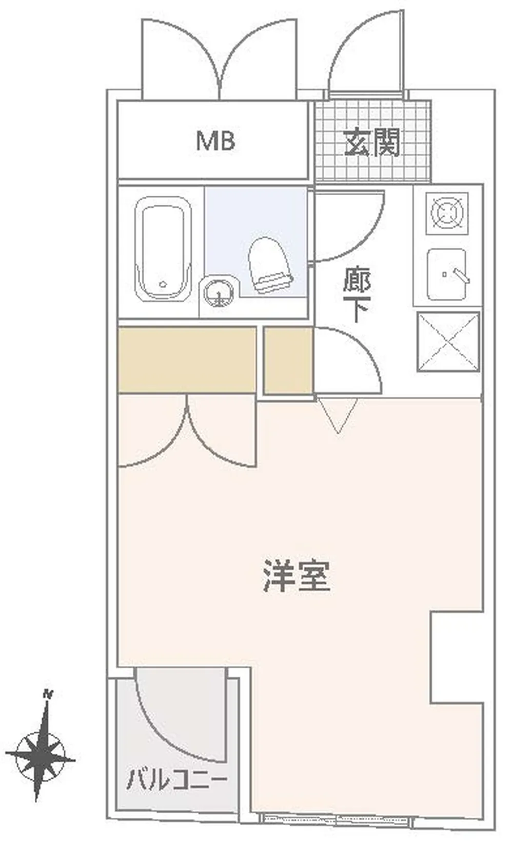 ドルチェ府中ツインエクセル（東府中駅・M-50117）の間取り図