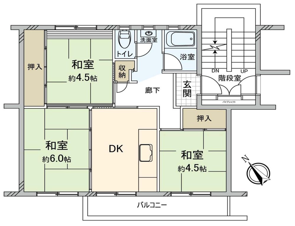 車返団地1街区(白糸台5)（武蔵野台駅・M-50127）の間取り図