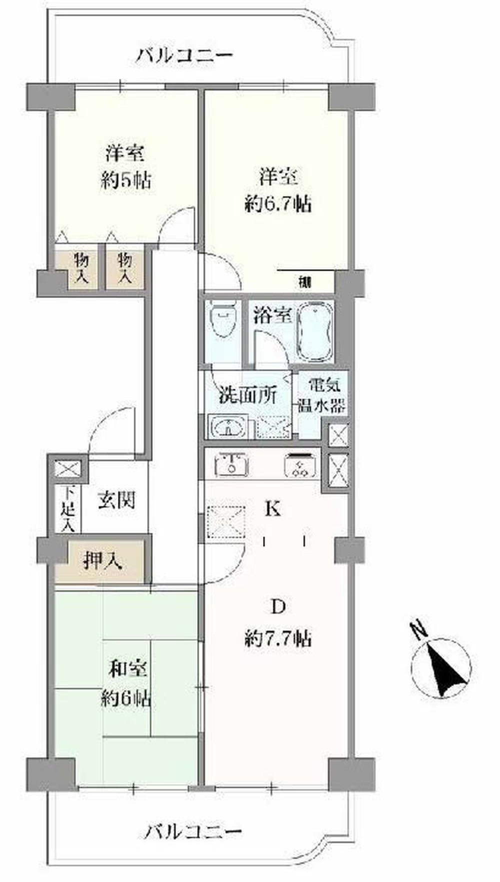 ニューライフマンション武蔵野台B棟（M-50133）の間取り図