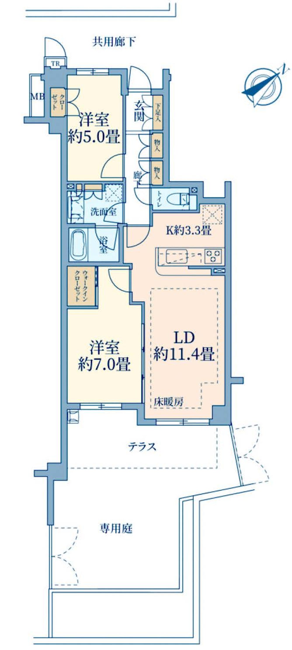 リビオ武蔵野台ヴェールフィーネ（M-50144）の間取り図