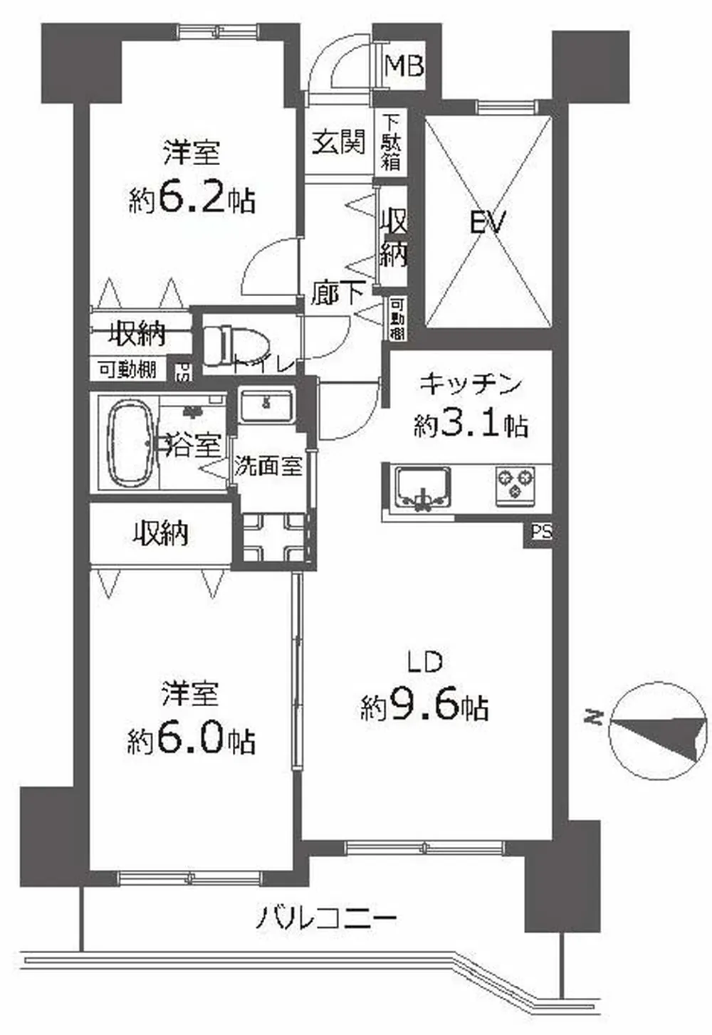 ライオンズマンション府中宮西（M-50163）の間取り図
