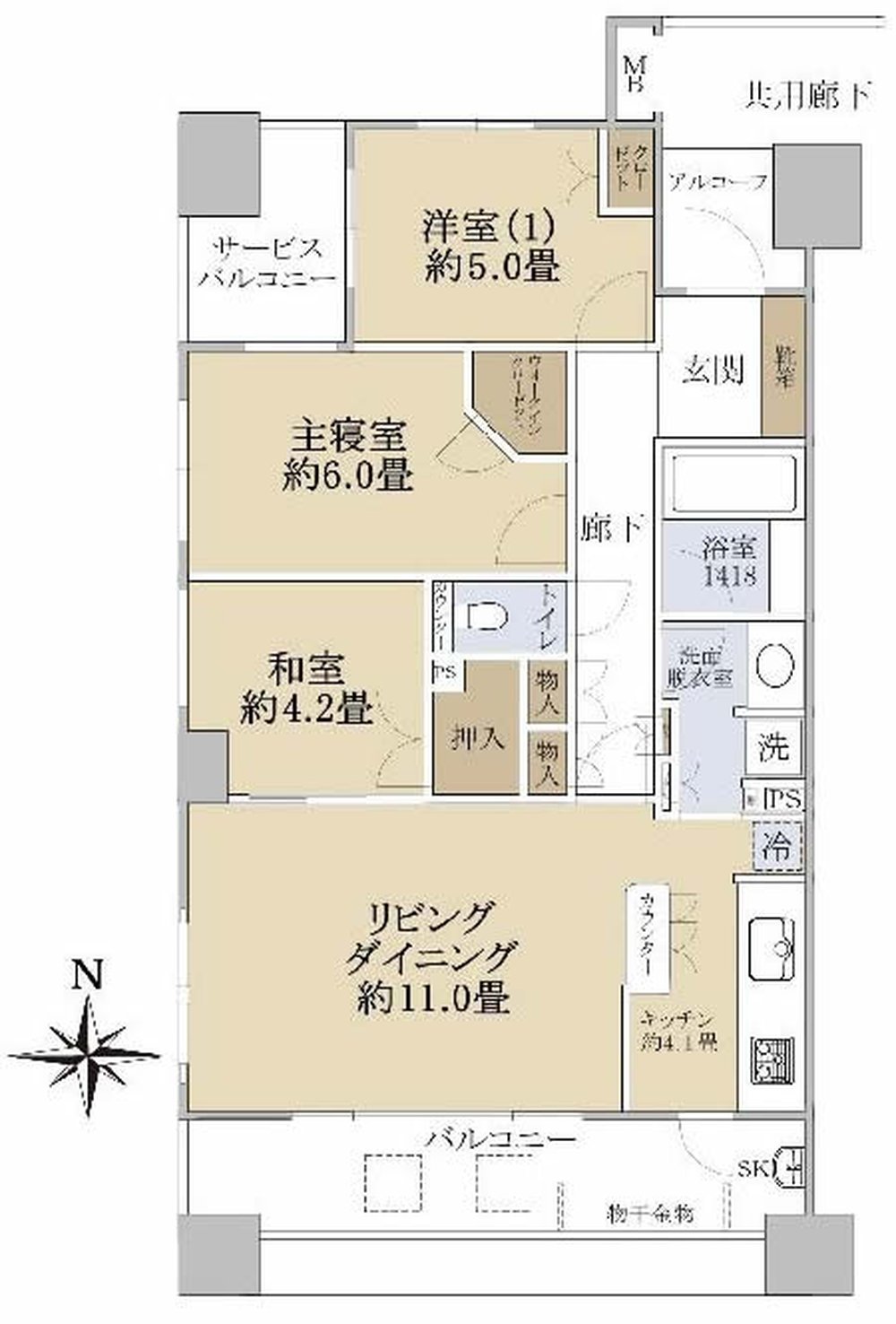 プラウド府中宮西（M-50170）の間取り図