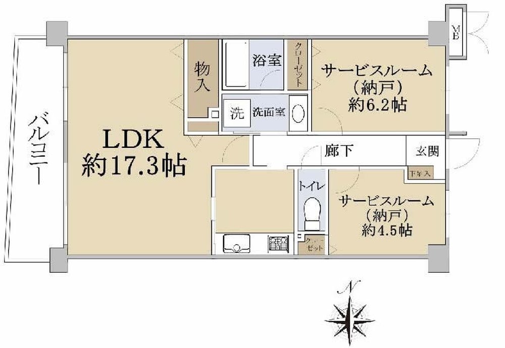 ベルシャトゥ府中是政（M-50177）の間取り図