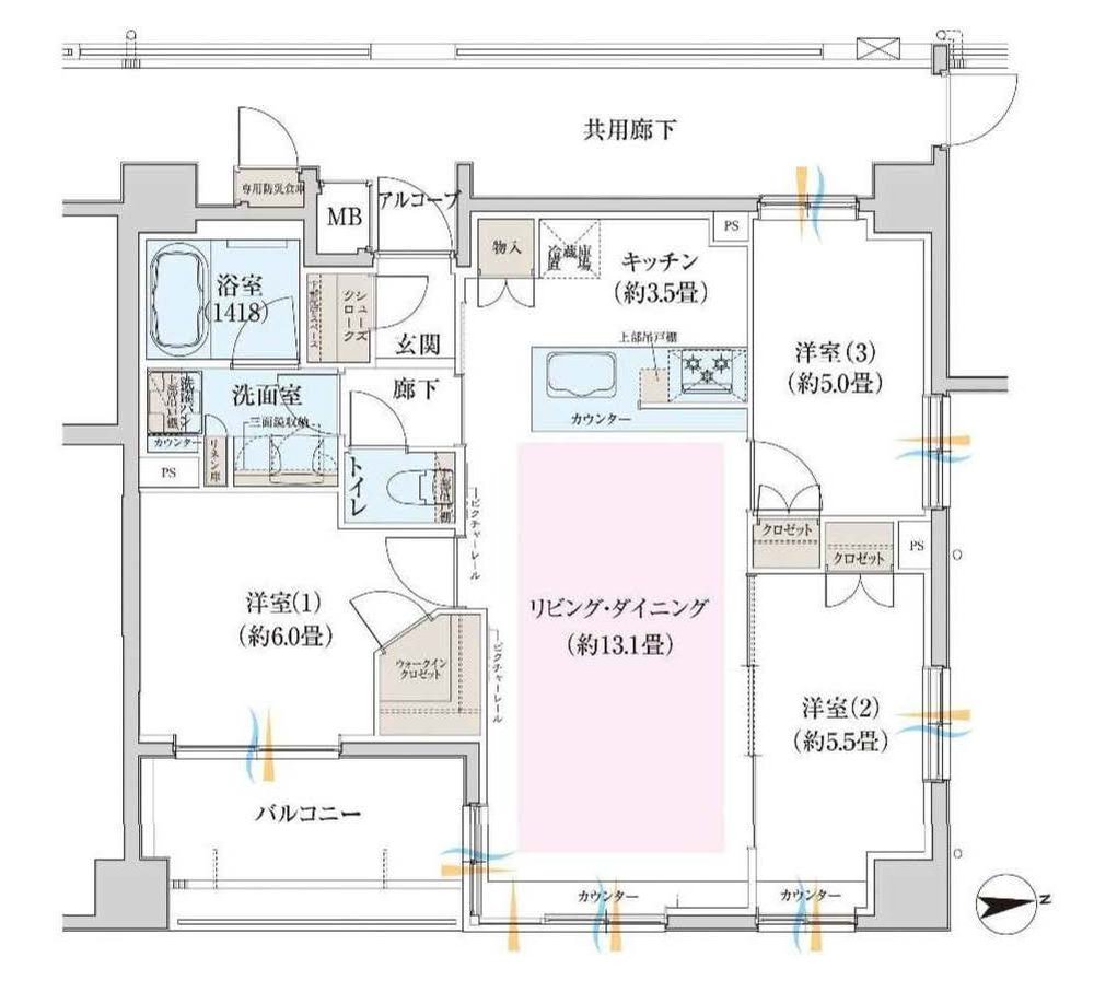アーデル府中白糸台通り（武蔵野台駅・M-50186）の間取り図