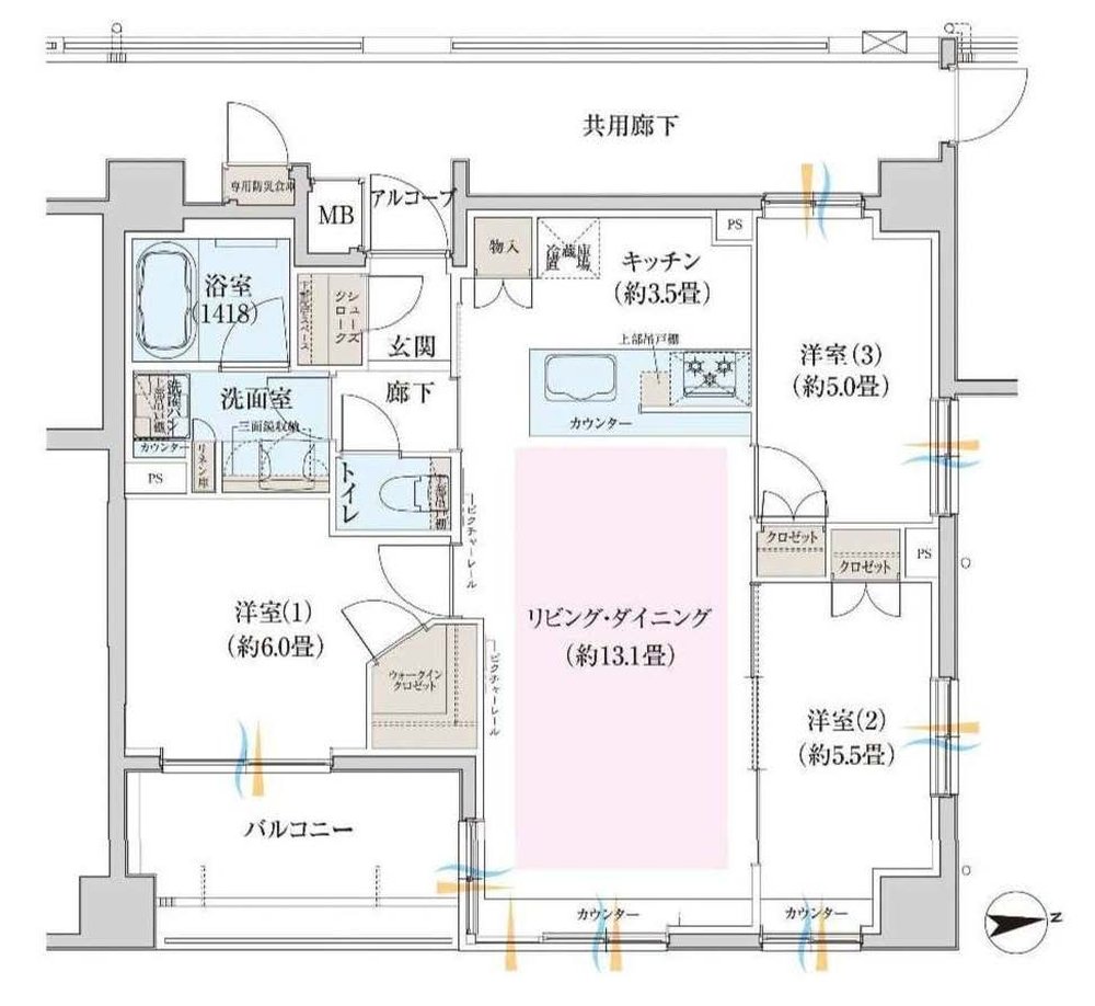 アーデル府中白糸台通り（武蔵野台駅・M-50187）の間取り図