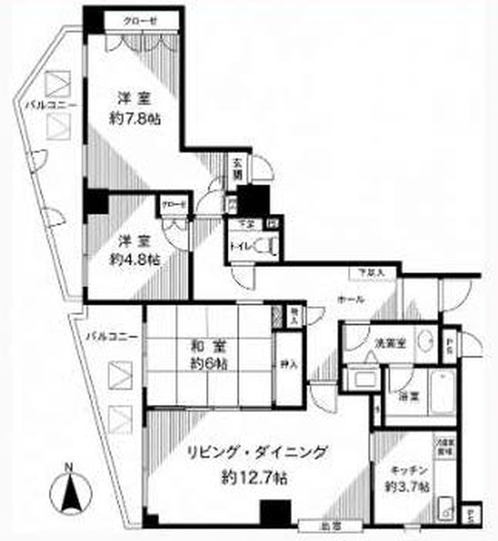 パークノヴァ府中（M-50188）の間取り図
