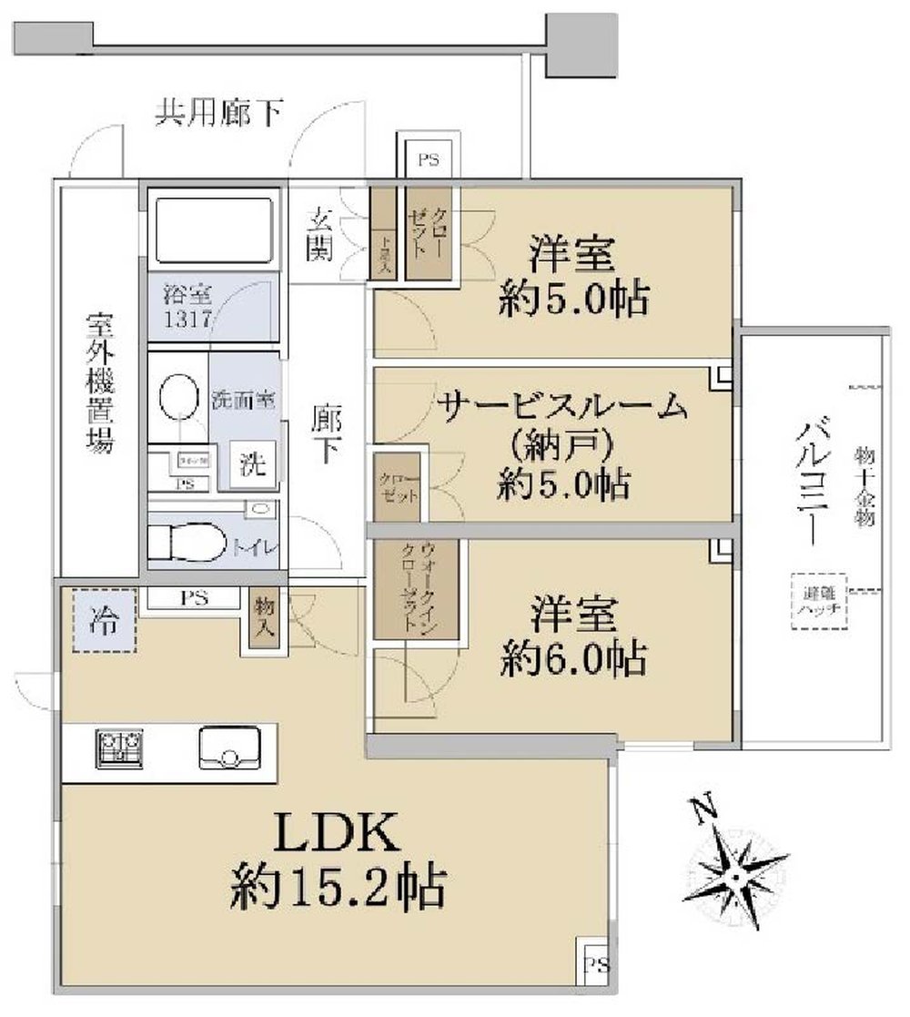 プレシス府中エンティア（分倍河原駅・M-50190）の間取り図
