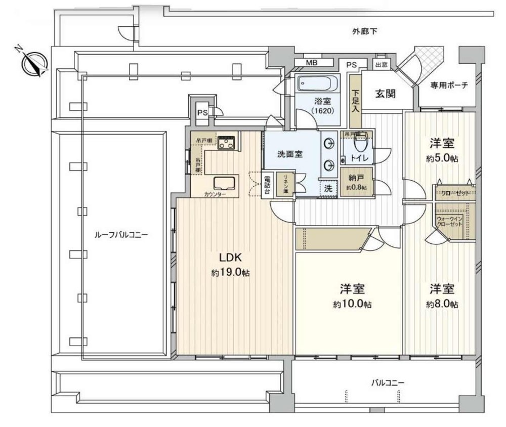 アルソスフォンターナ（中河原駅・M-50202）の間取り図