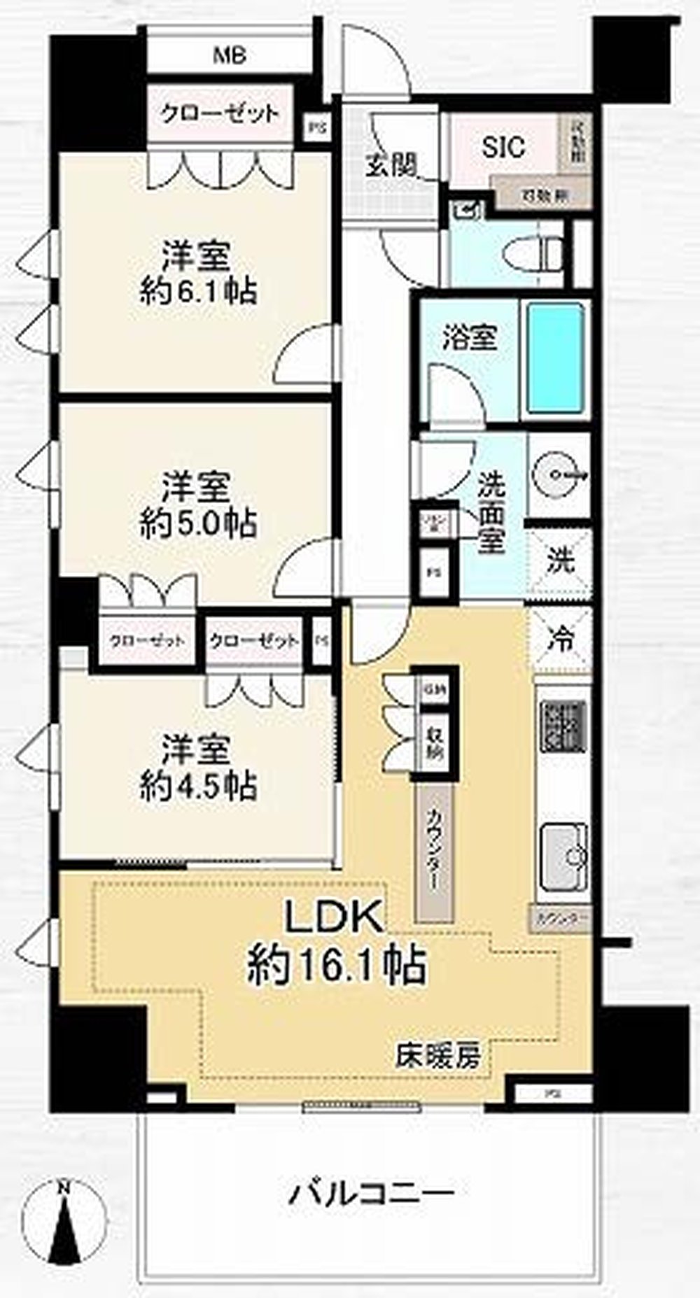 アトラスタワー府中（M-50207）の間取り図