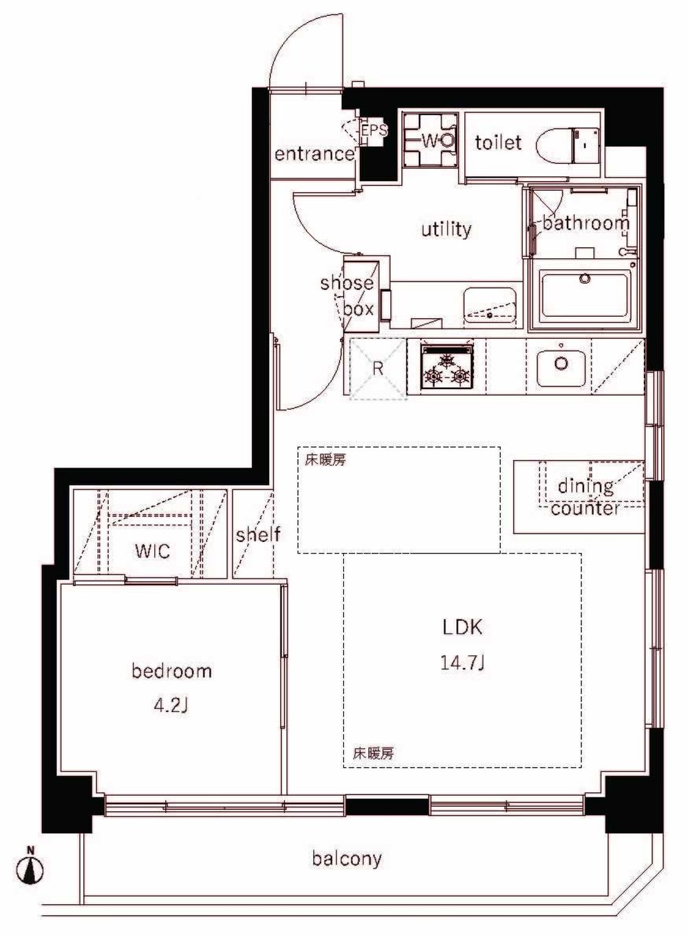 府中チェリーマンション（M-50211）の間取り図