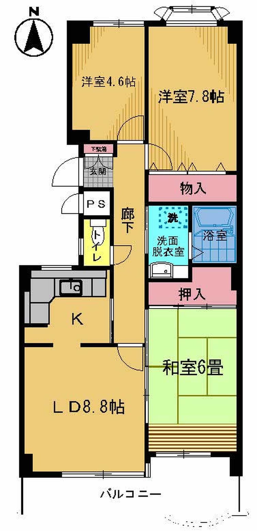 京王府中マンション（M-50212）の間取り図