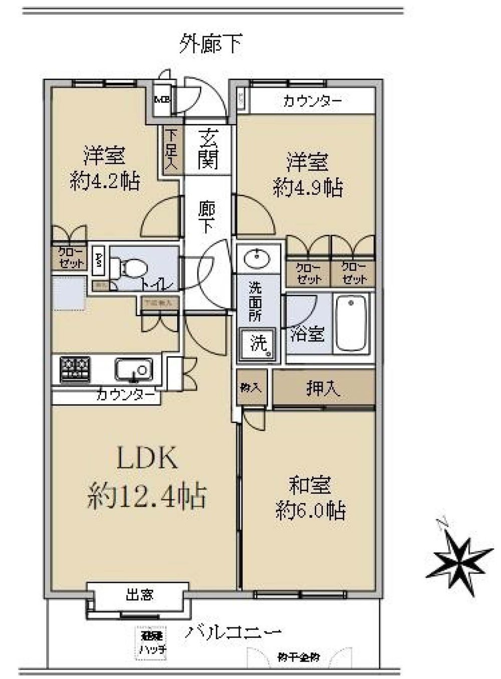 アーデル府中分梅町（分倍河原駅・M-50215）の間取り図