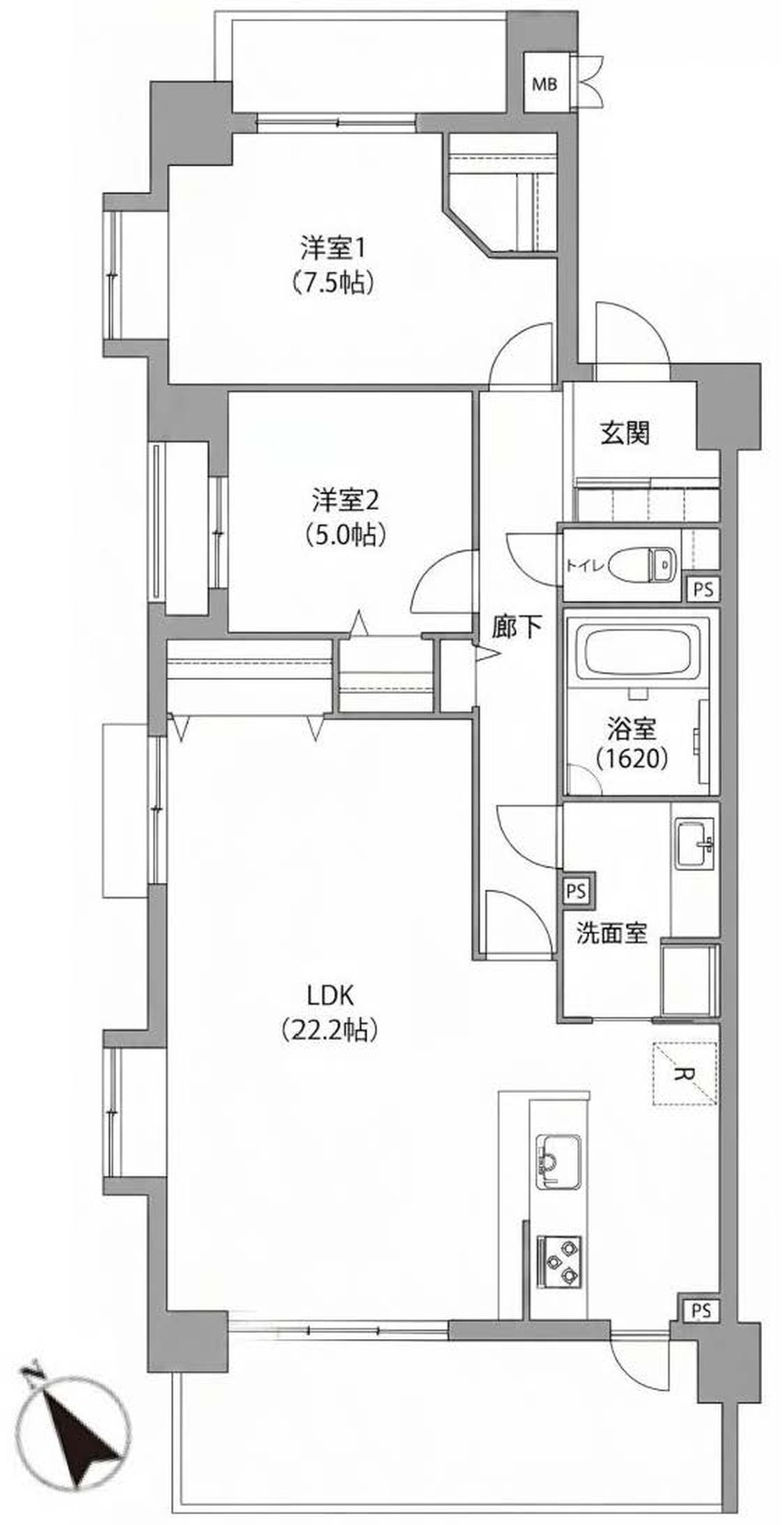 ライオンズガーデン府中アクロスフォート（西府駅・M-50219）の間取り図