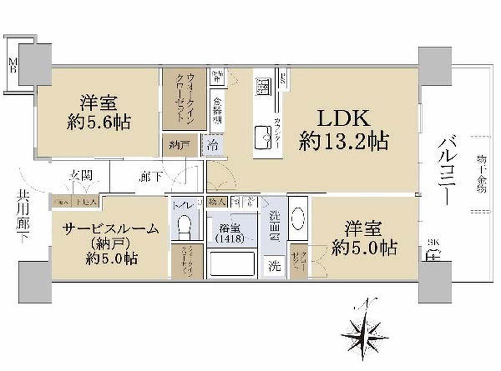 シティテラス府中（M-50220）の間取り図
