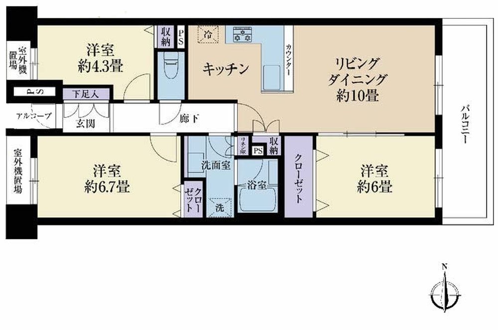府中パークホームズ（M-50228）の間取り図