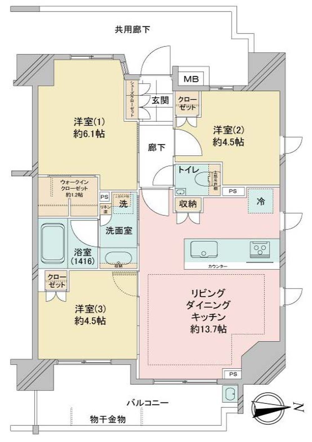 ガーラレジデンス府中宮西町（M-50229）の間取り図