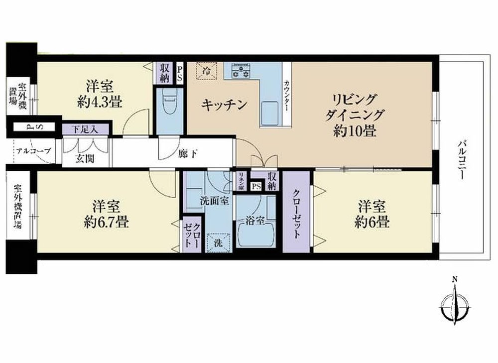 府中パークホームズ（M-50231）の間取り図