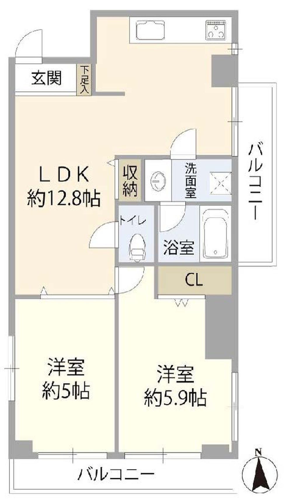ヴェラハイツ第2東府中陣屋（M-50232）の間取り図