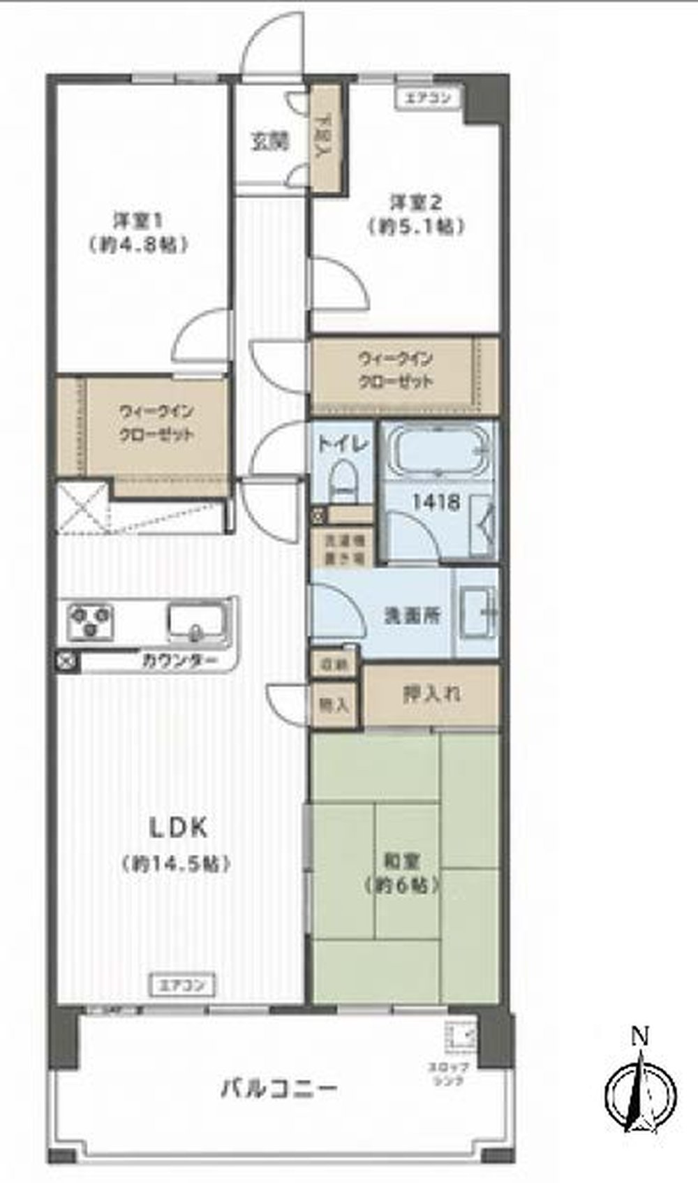 エフユニバース（北府中駅・M-50242）の間取り図
