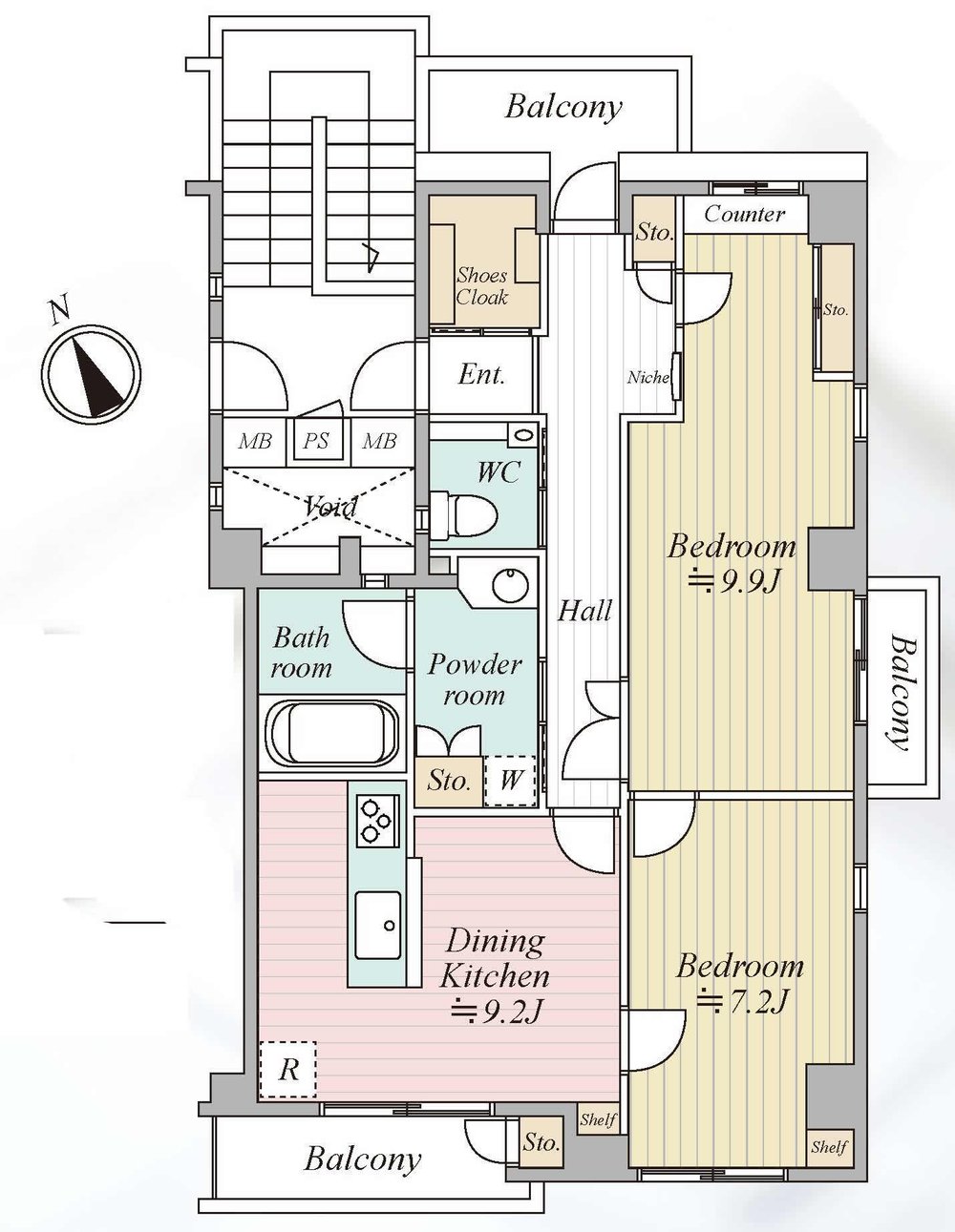 アルト東府中（府中駅・M-50253）の間取り図