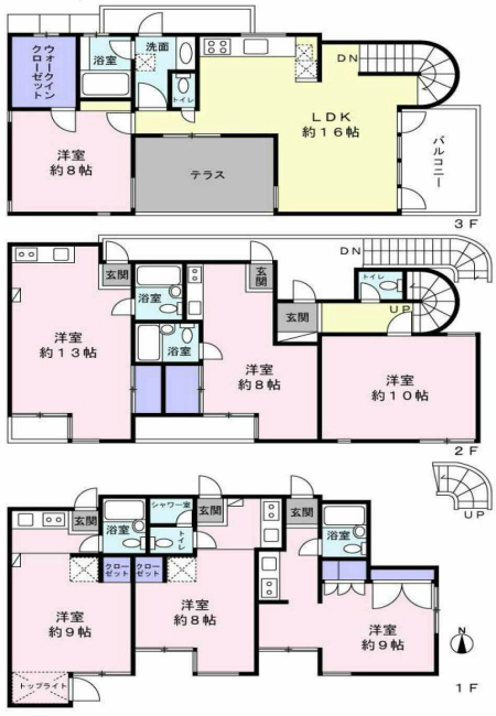 府中市住吉町2丁目一棟売マンションs-3123間取り