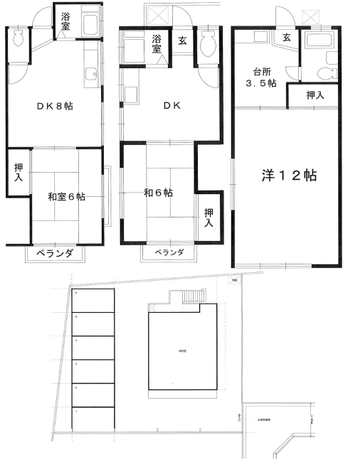 府中市朝日町２丁目売りアパートs-3140間取り