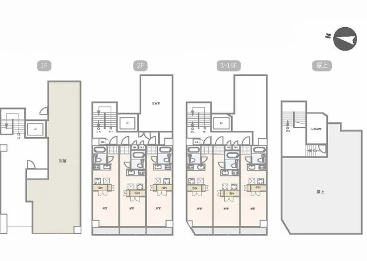 府中市若松町2丁目の一棟売マンション（東府中駅・S-3178）の間取り図