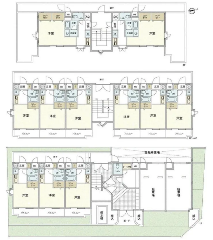 府中市美好町3丁目の一棟売マンション（分倍河原駅・S-3251）の間取り図